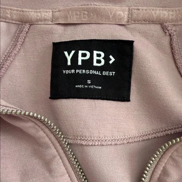YPB Pink Quarter Zip Sweatshirt Small - Picture 3 of 5